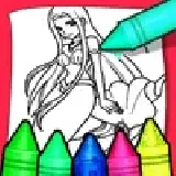 Anime Blue Mermaid Coloring 