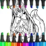 Anime Fox Girl Cute Coloring Pages