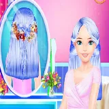 Colorful Braid Hairstyle Making