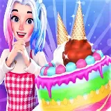 Cute Doll Cooking Cakes